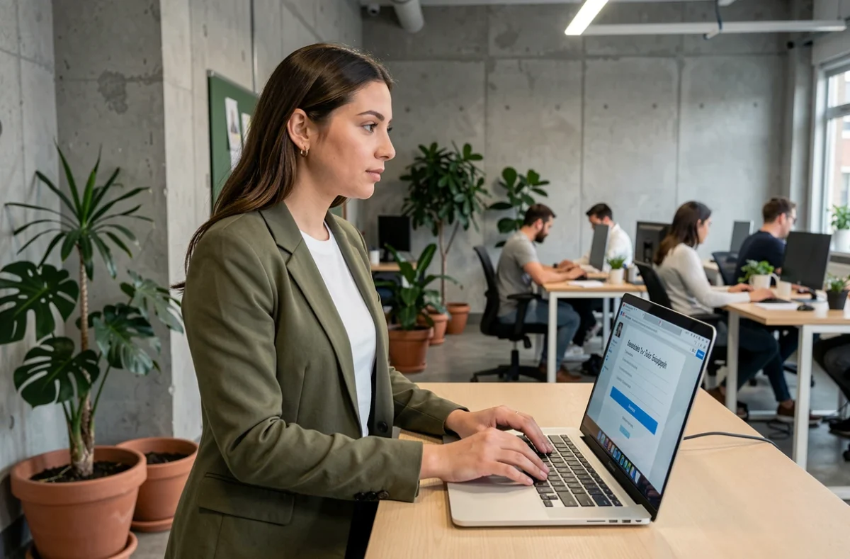 Femme s'inscrivant à une newsletter pour accéder aux dates des ventes privées 2026 en exclusivité